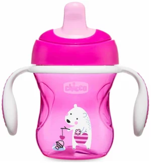 Chicco Training Cup po‘pka, 200 ml, pushti, 6 oylik+