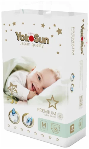 YokoSun Premium подгузники-трусики M (15-23 кг), 28 шт – Защита и комфорт