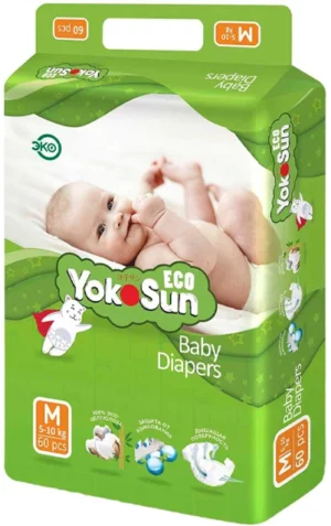 Подгузники YokoSun Eco, M (5-10 кг), 60 шт