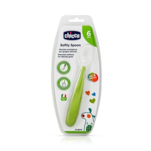 Ложка для кормления Chicco, силиконовая, 6+ мес., BPA-free