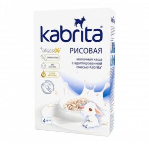 Рисовая каша на адаптированной смеси, 200 г, от 4 месяц Kabrita