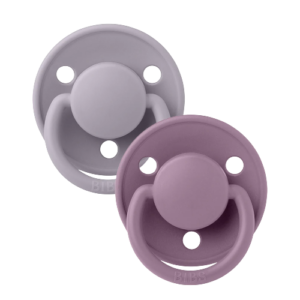 So‘rg‘ich BIBS De Lux, 2 dona, lateks, hajmi 1, rangi Fossil Grey/Lilac