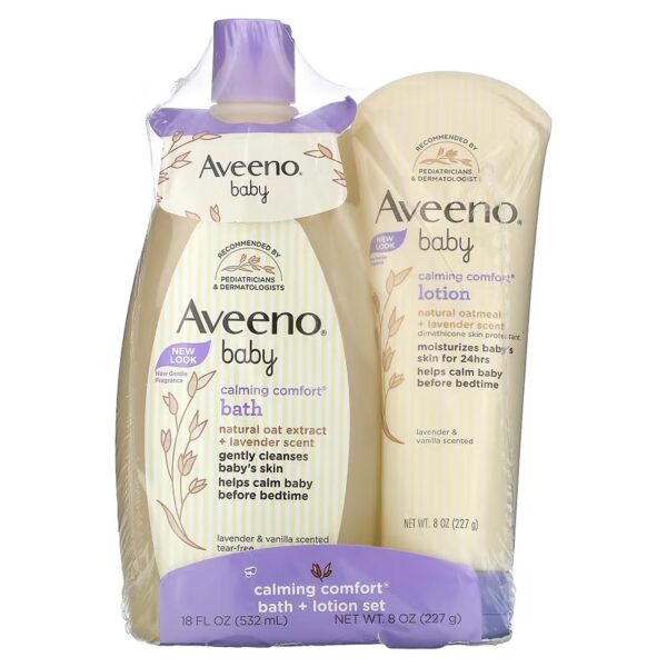 Aveeno Baby Tinchlantiruvchi To‘plam, Lavanda va Vanil, 2 dona - Image 2