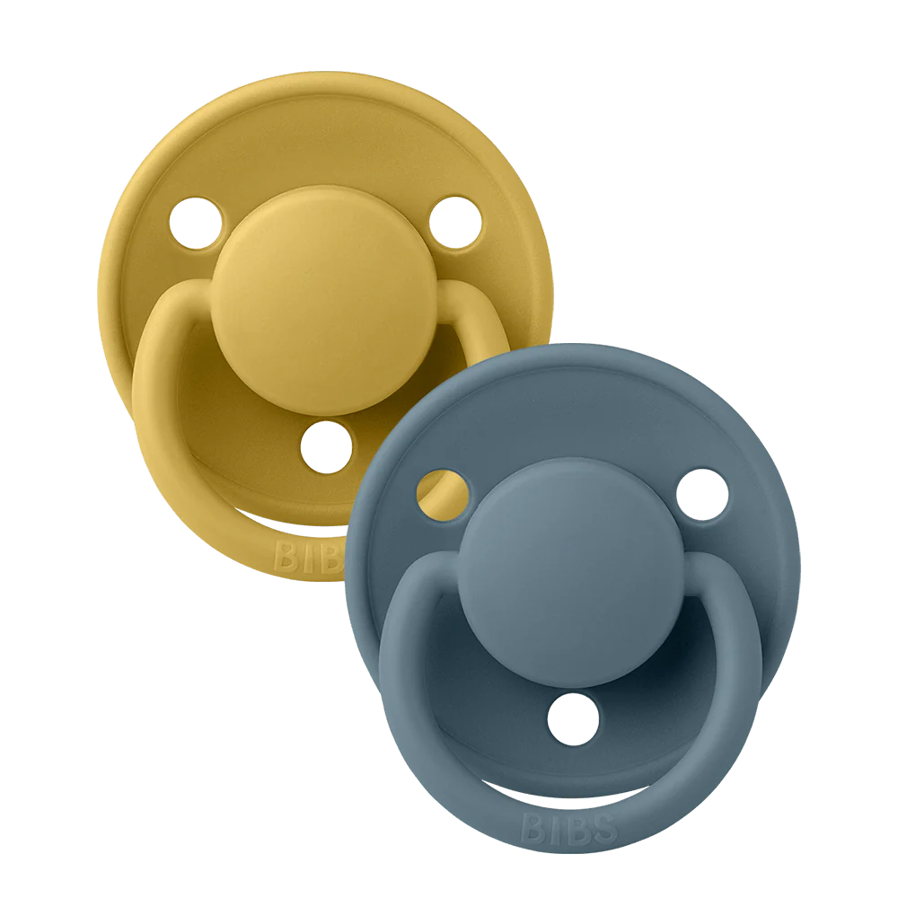 Пустышка Bibs De Lux, 1 Упаковки, Размер 1, Латекс, 0-6 Месяцев, Mustard/Petrol