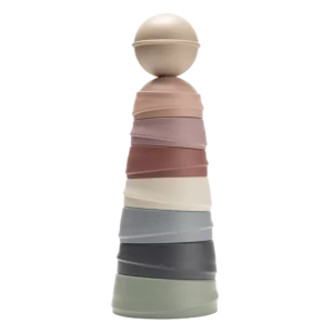 Игрушка башенка BIBS Wobbly Tower - Pastel Rainbow