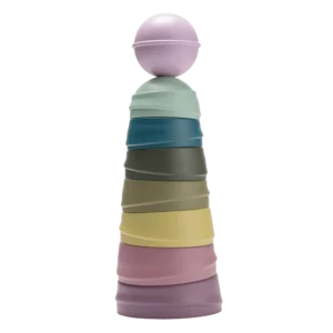 Игрушка BIBS Wobbly Tower - Bright Rainbow