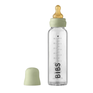 Стеклянная бутылочка для кормления BIBS, полный комплект 225 мл - Sage