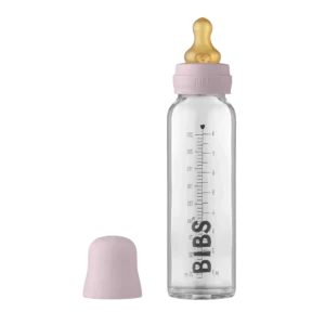 Стеклянная бутылочка для кормления BIBS, полный комплект 225 мл - Dusky Lilac