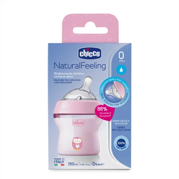 Chicco Natural Feeling Бутылочка Для Кормления, 250 Мл, Антиколиковая - Image 4