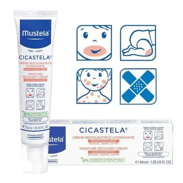 Mustela Увлажняющий Восстанавливающий Крем Cicastela, 40 Мл — Изображение 3