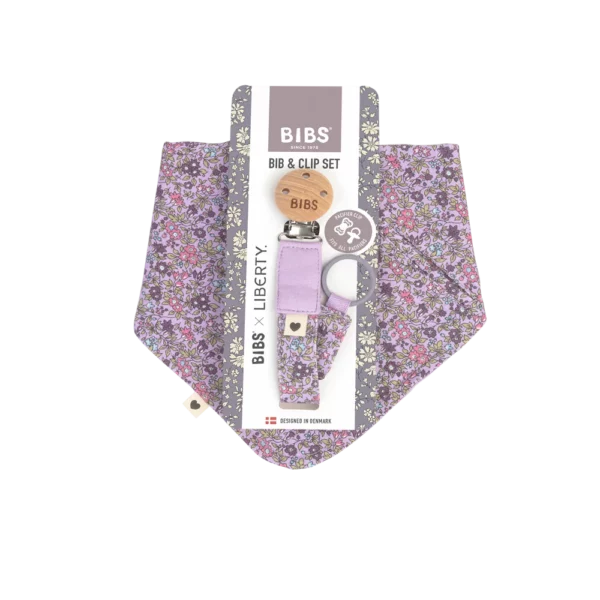 BIBS x LIBERTY: so‘rg‘ich tutqichi va mato to‘plami Chamomile Lawn - Violet Sky