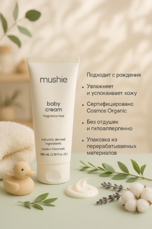 Mushie детский крем Cosmos 100 мл, без отдушек, гипоаллергенный