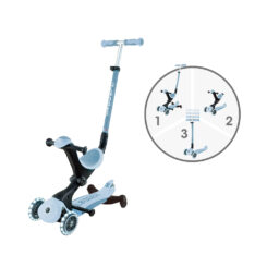 Самокат Globber Go Deluxe LIGHTS ECOLOGIC 360°, 3-в-1, до 50 кг, 4 цвета — купить в Ташкенте | Brandyol.uz