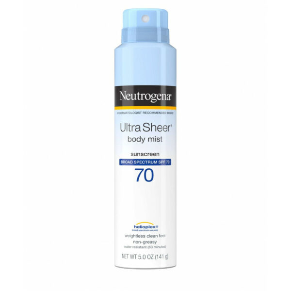 Солнцезащитный Спрей Neutrogena Spf 70, 141 Г, Легкий, Водостойкий, Для Лица И Тела