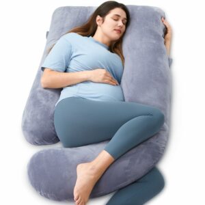 Momcozy Homilador Ayollar Uchun U-Shaklli Yostiq, 57 Dyuym, Kulrang – Brandyol.uz