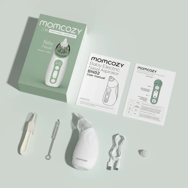 Momcozy Электрический Аспиратор Для Носа, 3 Уровня, Музыка И Свет, Green — Изображение 3
