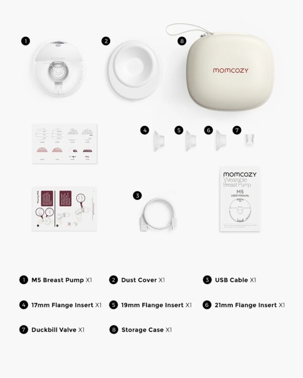 Momcozy M5 Молокоотсос, 120 Мл, Силиконовый, Бесшумный — Изображение 3