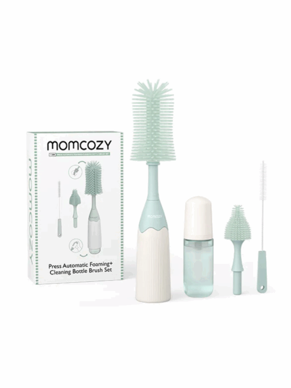 Momcozy Ls002 Набор Щеток Для Бутылочек, Пеногаситель+Зеленый, Bpa-Free