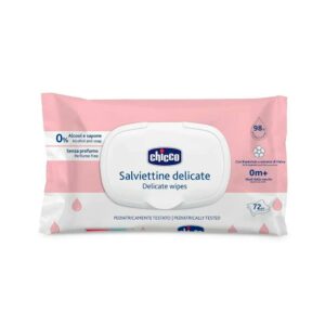 Nam salfetkalar Chicco Baby Delicate, 72 dona, chaqaloqlar uchun