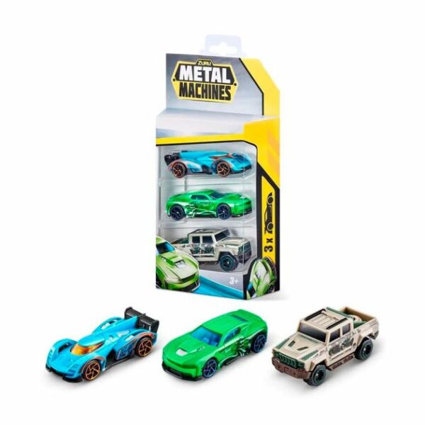 Metal Machines Multi Pack Car 3 Dona Mashina Bolalar Uchun