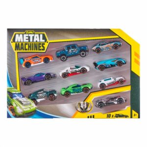 Metal Machines Multi Pack Car Window Box 10 ta mashina to‘plami bolalar uchun