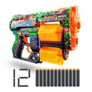 Blaster X-Shot Skins Dread Dart K.O. 12 dartli o‘yinchoq, original dizayn, 8+ yosh