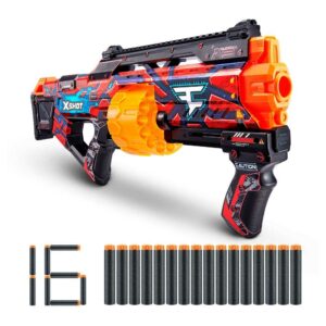 Blaster X-Shot Skins Last Stand Faze o‘yinchoq 16 dart bilan, original dizayn, 8+ yosh