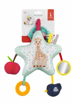 Sophie la girafe aktiviti-yulduzcha chaqaloqlar uchun, xavfsiz material