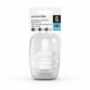 Silikon emzik Suavinex | Fiziologik | Sekin oqim | 2 dona