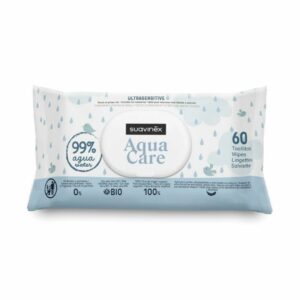 Suavinex Aqua Care nam salfetkalar, gipoallergen va xavfsiz, 60 dona