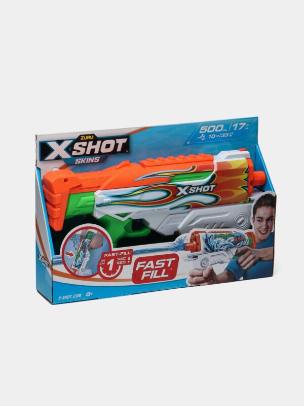 X-Shot Water Fast-Fill Skins Hyperload Inferno Suv Blasteri Bolalar Uchun, 6+ Yosh - Image 2