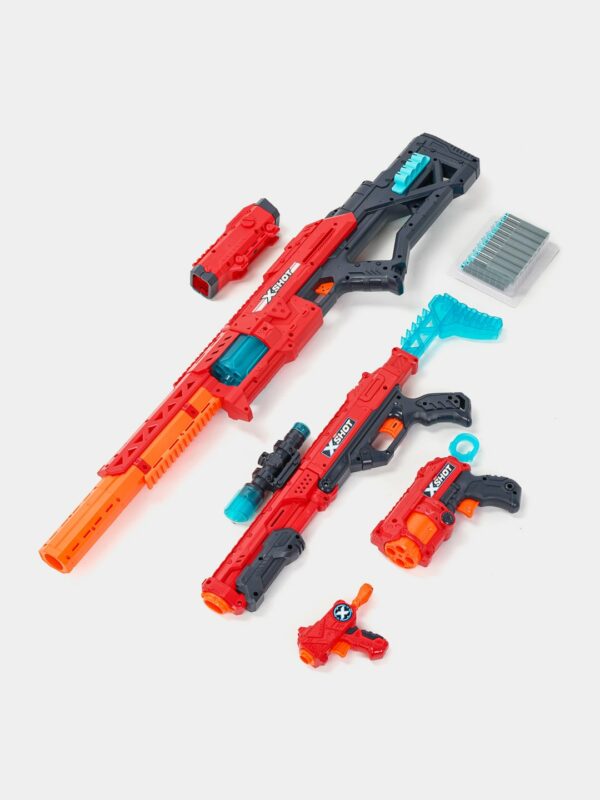 Blaster X-Shot Combo Pack Ranger X8 &Amp; Hawk Eye &Amp; Fury 4 &Amp; Micro 24 Dart, Bolalar Uchun To‘plam, 8+ Yosh - Image 2