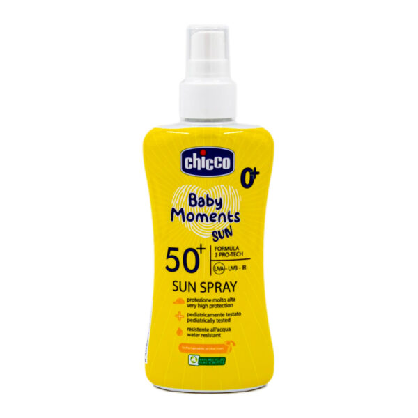 Quyoshdan Himoya Molochko-Sprey Chicco Baby Moments Sun Spf50, 150Ml