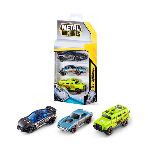 Metal Machines Multi Pack Car 3 Dona Mashina Bolalar Uchun - Image 2