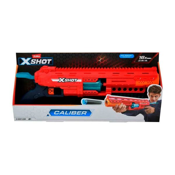 Blaster X-Shot Excel Caliber Blaster O‘yinchoq 16 Dart Bilan, Original Dizayn, 8+ Yosh - Image 2