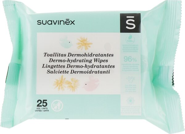 Suavinex 25 Dona Nam Salfetkalar, Gipoallergen Va Xavfsiz, Chaqaloqlar Uchun