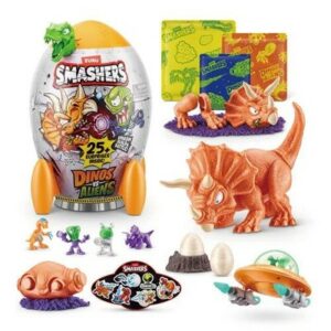 Figurka-syurpriz Smashers Dinos vs Aliens Rocket (raketa), kolleksion o‘yinchoq 5+ yosh