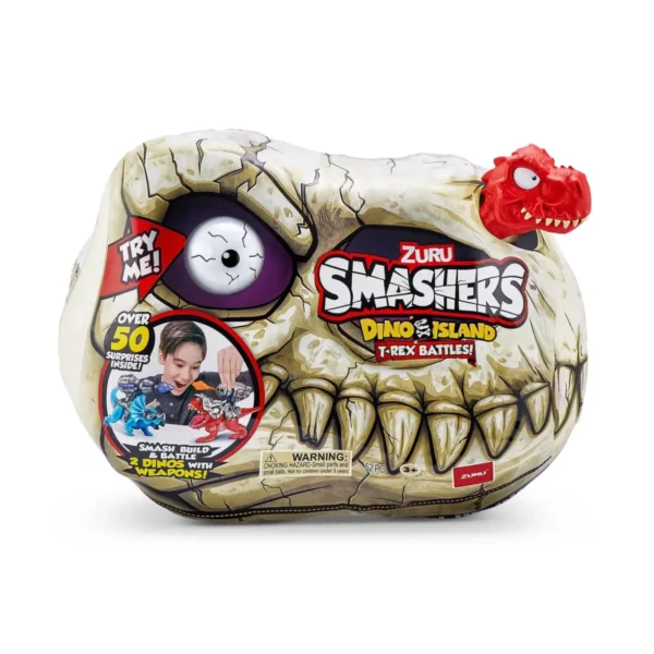 Figurka-Syurpriz Smashers Dino T-Rex Battle Bolalar Uchun, Kolleksion O‘yinchoq - Image 2