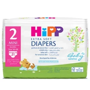 Детские подгузники Hipp Newborn 2 (3–6 кг), 31 шт