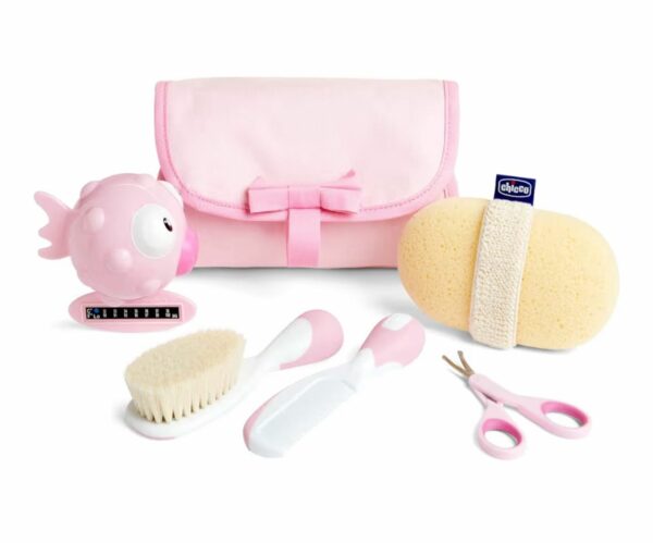 Chicco Sponge Pink Mini To‘plam — Chaqaloqlar Uchun Yumshoq Parvarish