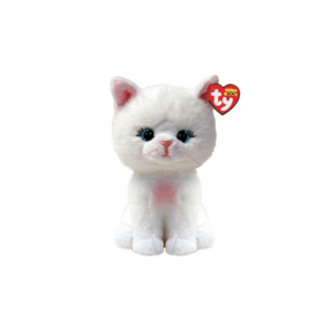 TY Beanie Boos Amelia yumshoq o‘yinchog‘i, oq mushukcha, 15 sm