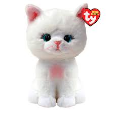 Мягкая игрушка TY Beanie Boos Amelia, белая кошечка, 15 см