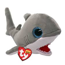 Мягкая игрушка TY Beanie Boos Серая акула Finnegan, 15 см