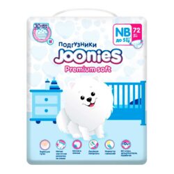 Подгузники JOONIES MEGA Premium Soft NB 72 (0–5 кг) Brandyol.uz