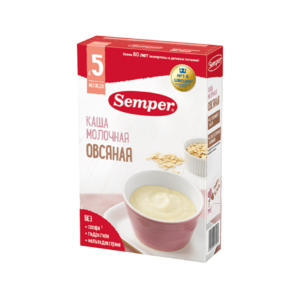 Каша Semper молочная овсяная 180 г с 5 месяцев