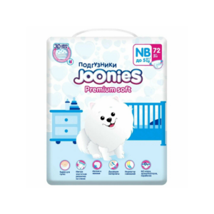 JOONIES MEGA Premium Soft NB 72 (0–5 kg) tagliklari
