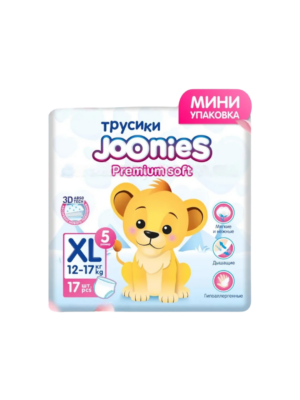 Трусики JOONIES Premium Soft XL 17 (12–17 кг)