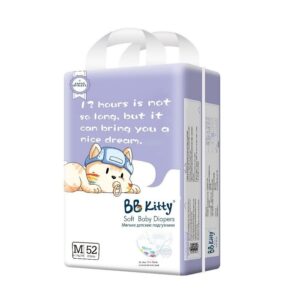 Подгузники BB Kitty M 6–11 кг 52 шт для младенцев