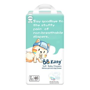 Подгузники BB Kitty L 9–14 кг 46 шт для малышей