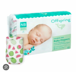 Подгузники Offspring NB 2-4 кг, 56 шт, «Арбузы»